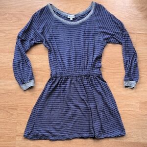 Splendid Navy and Gray Striped Casual Kids Dress